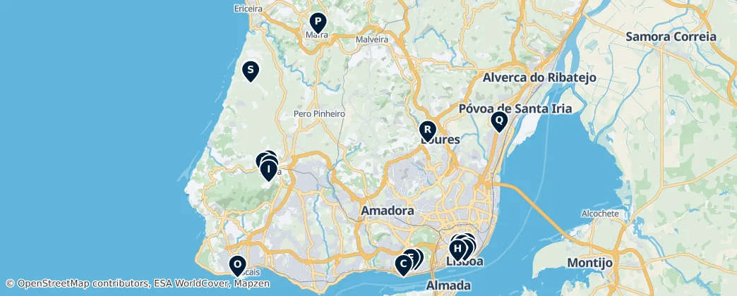 Map of Grande Lisboa