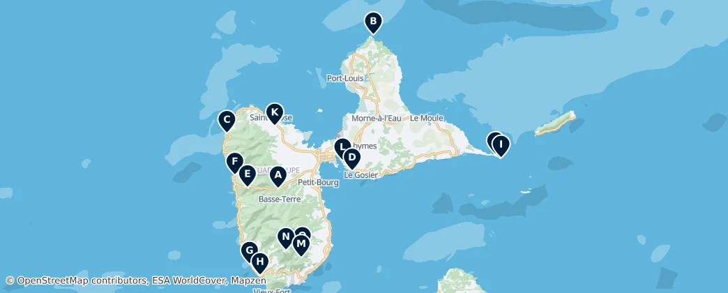 Map of Guadeloupe