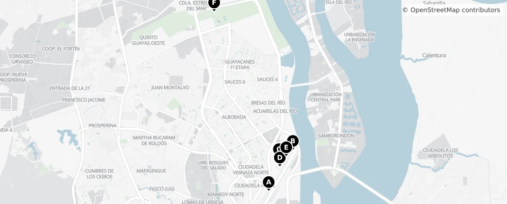Map of Guayaquil