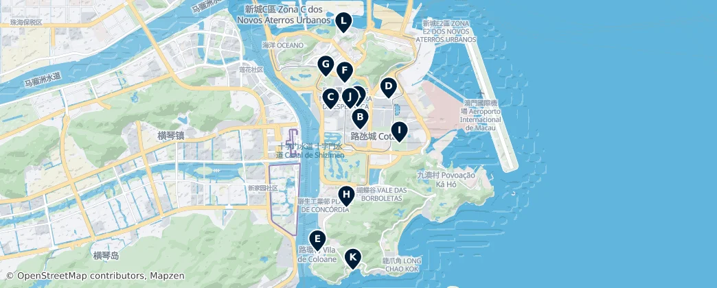Map of Taipa & Coloane
