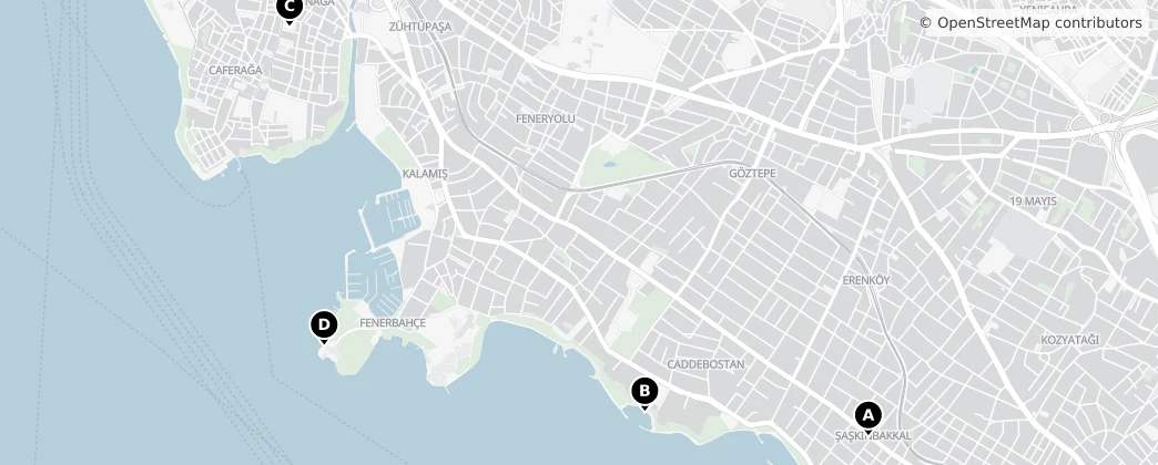 Map of Kadıköy