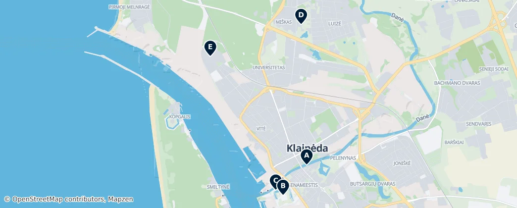 Map of Klaipėdos miesto savivaldybė