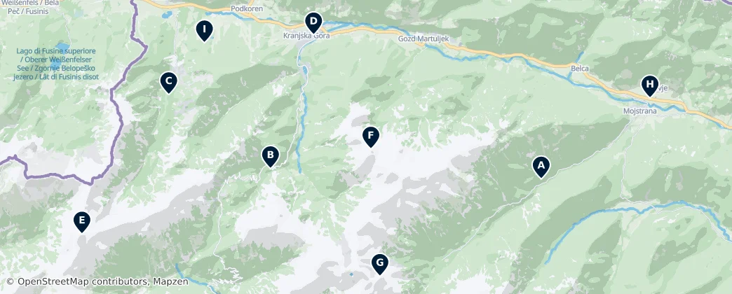 Map of 克拉尼斯卡戈拉
