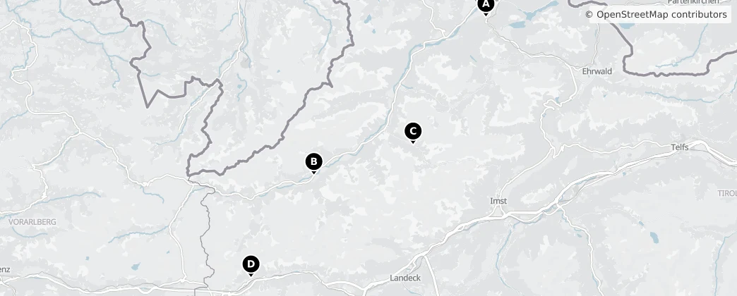 Map of 萊希塔爾阿爾卑斯山脈