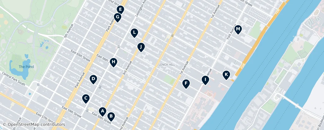 Map of Lenox Hill