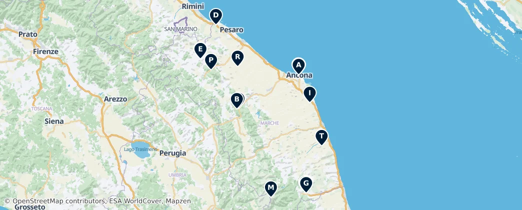 Map of 马尔凯大区
