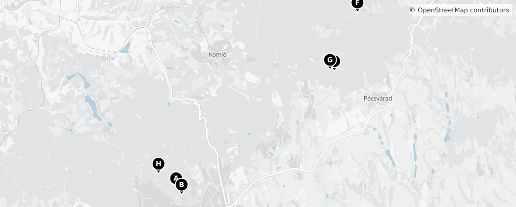 Map of Mecsek