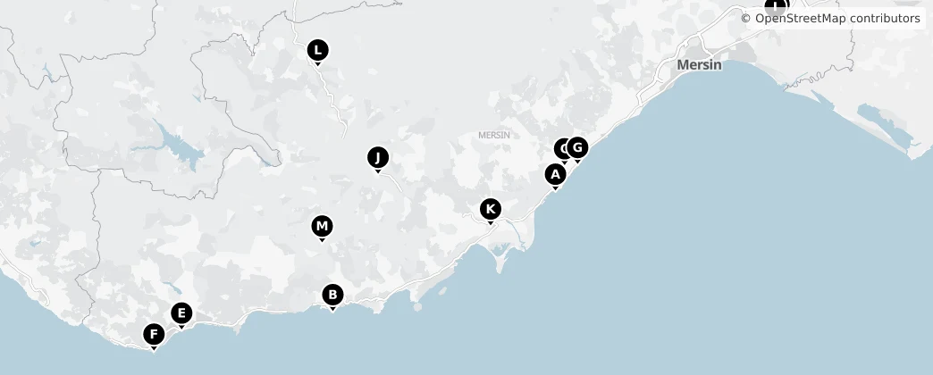 Map of 梅尔辛省