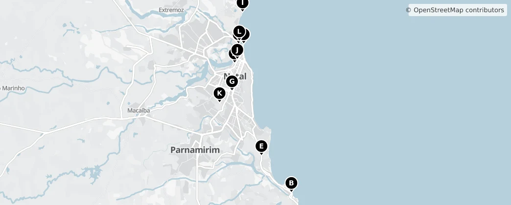 Map of Microrregião de Natal