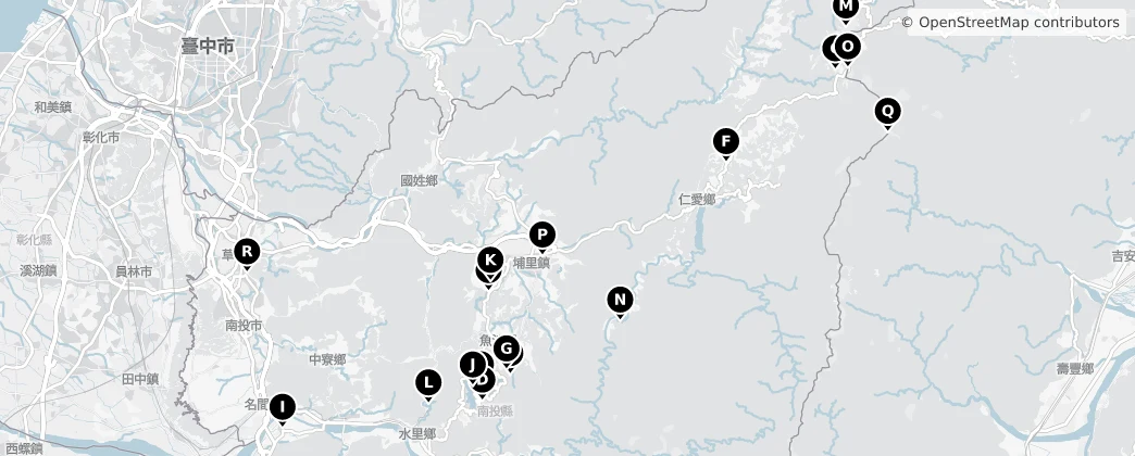 Map of 南投縣