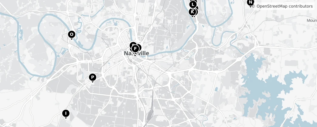 Map of 纳什维尔 / 納許維爾 / 納士維