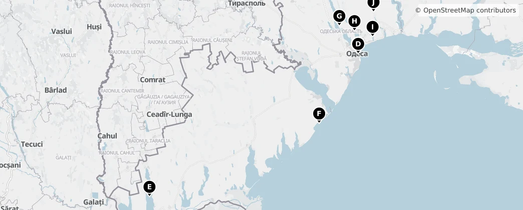 Map of 敖德萨州