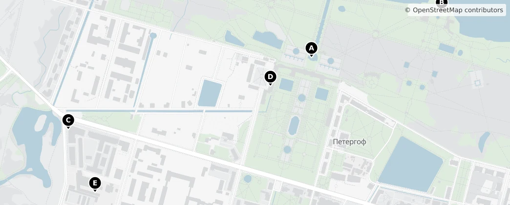 Map of Petrodvorets