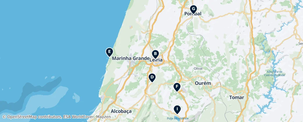 Map of Pinhal Litoral