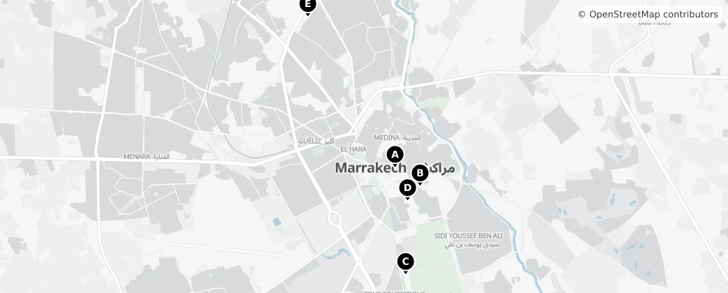 Map of Prefecture de Marrakech malt mraksh