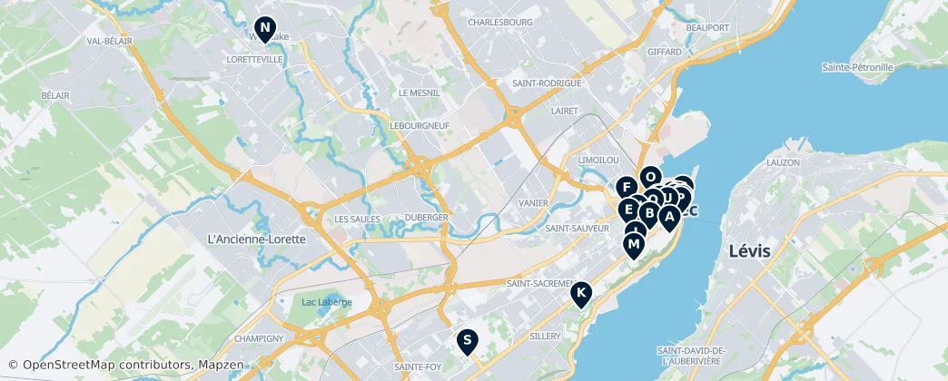 Map of Québec