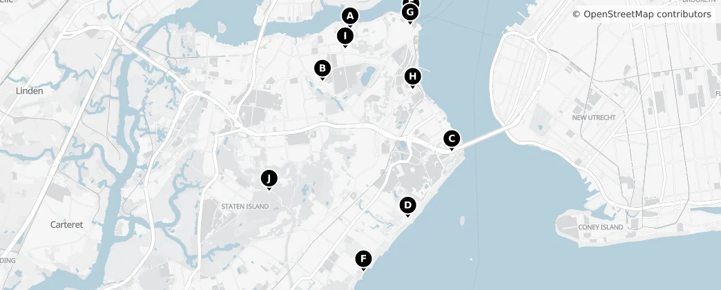 Map of 史泰登岛