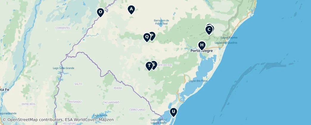 Map of 南里奥格兰德州
