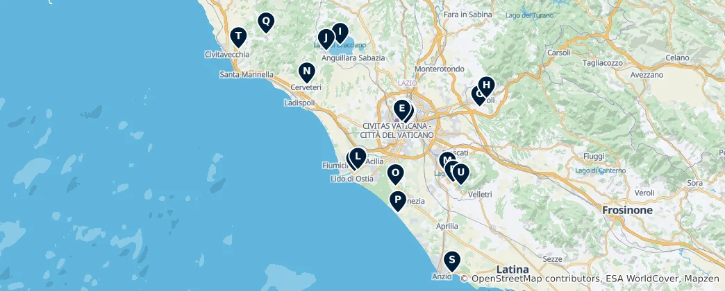 Map of 羅馬首都廣域市