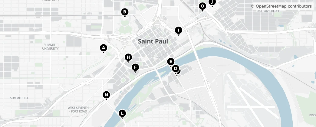 Map of 圣保罗 (明尼苏达州)