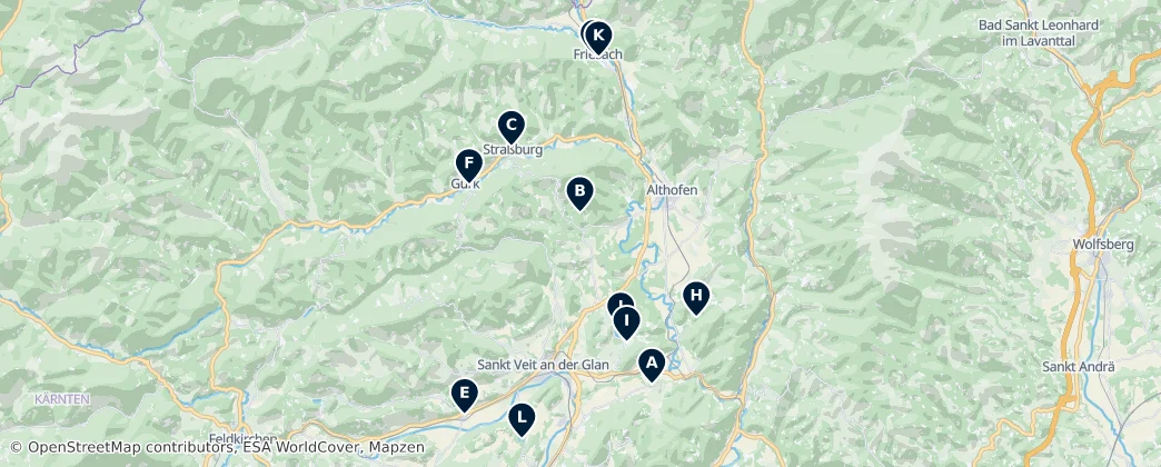 Map of 格蘭河畔聖法伊特縣