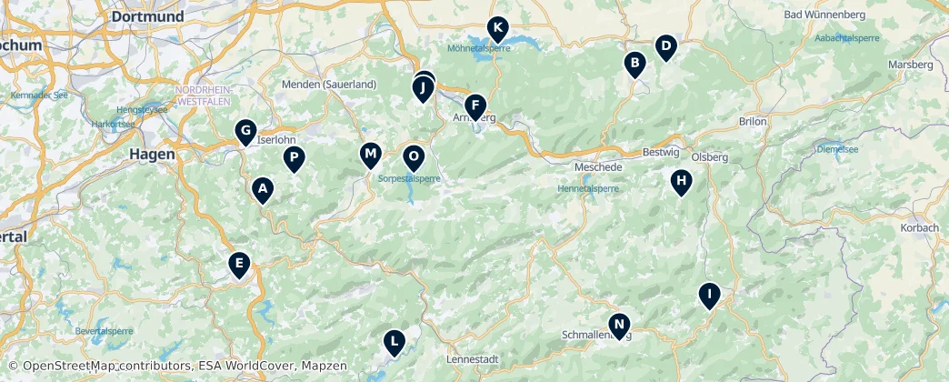 Map of Sauerland