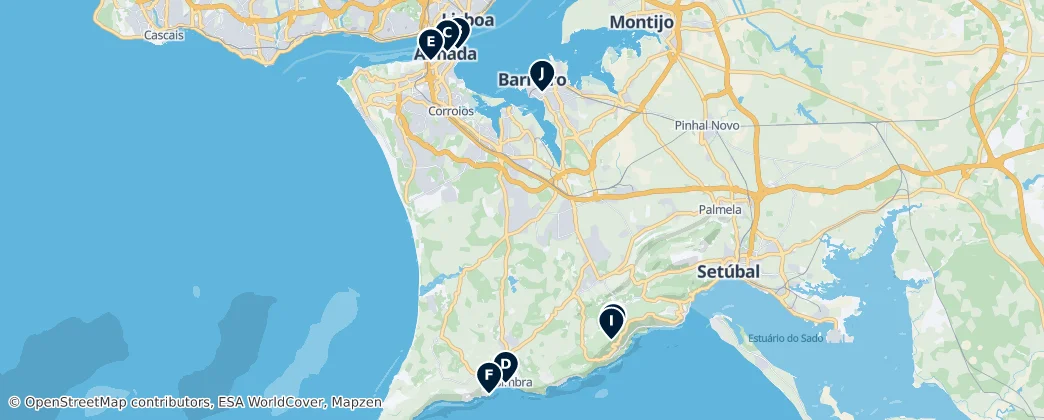 Map of Península de Setúbal