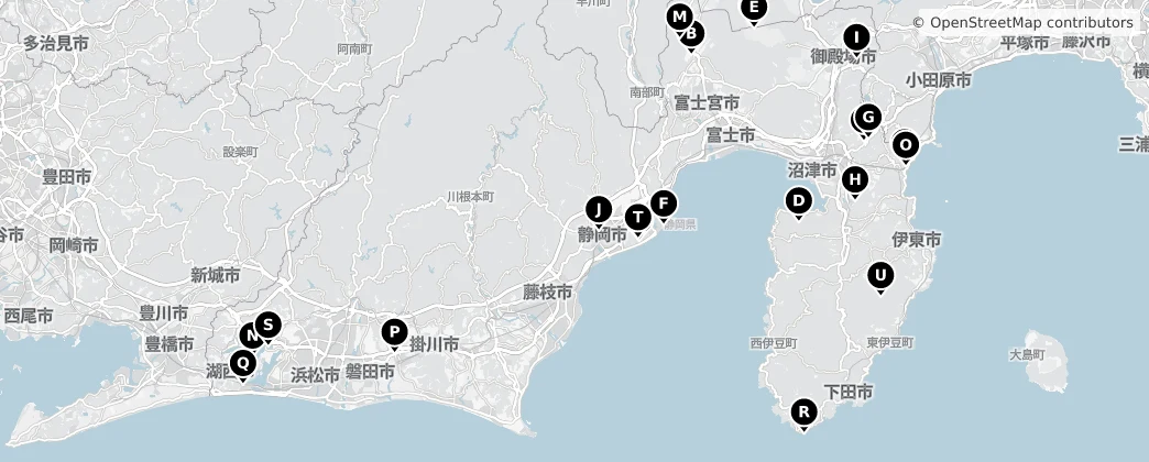 Map of 静冈县/靜岡縣