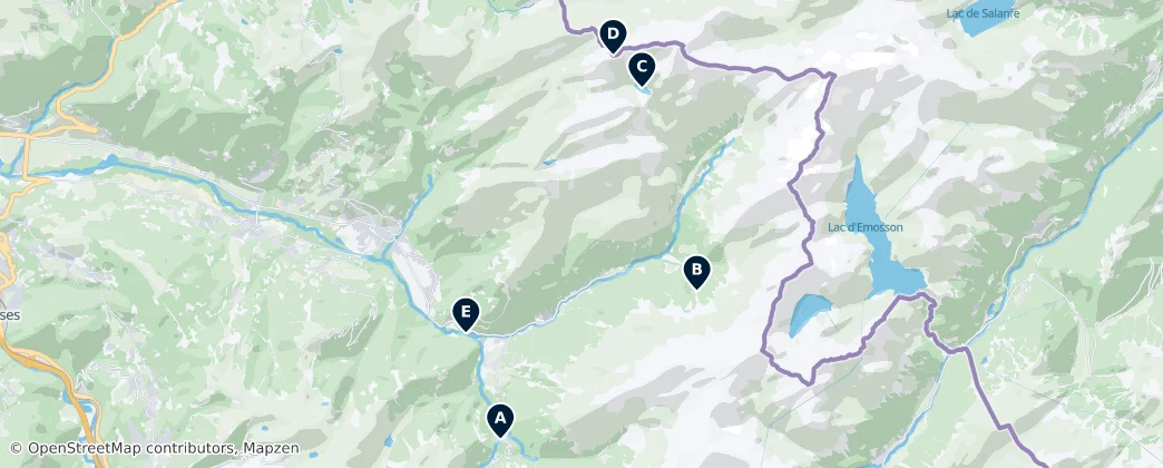 Map of Sixt-Fer-à-Cheval