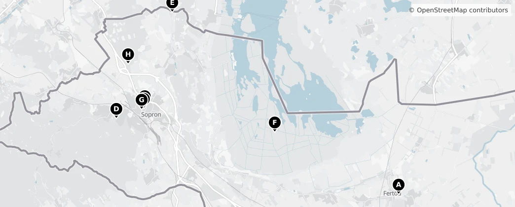 Map of Soproni járás