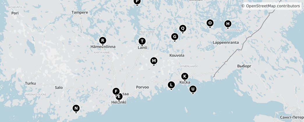 Map of Etelä-Suomi