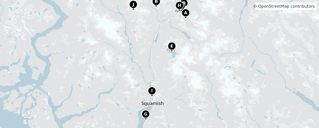 Map of Squamish-Lillooet Regional District