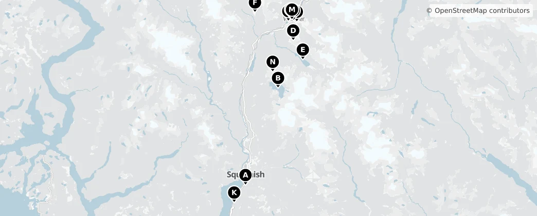 Map of Squamish-Lillooet Regional District