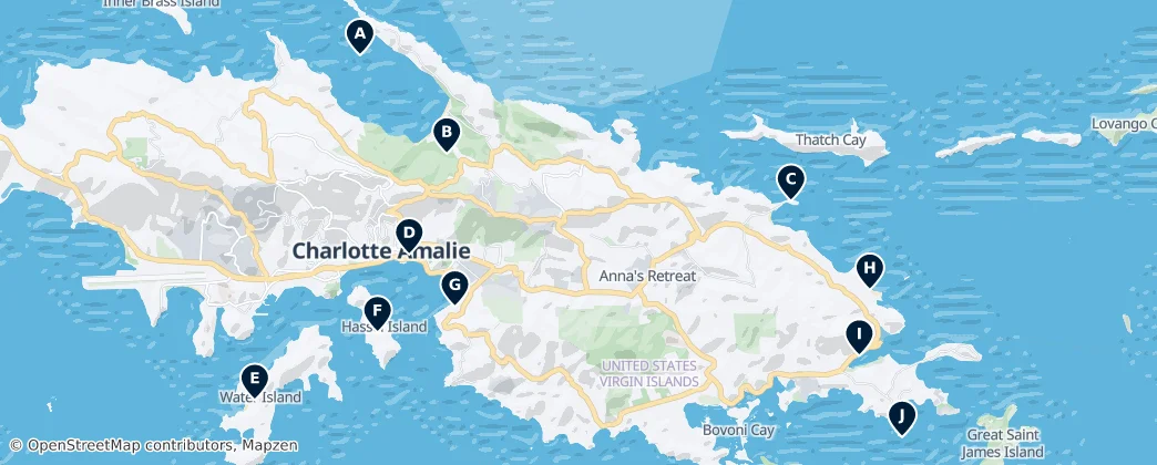 Map of St. Thomas Island