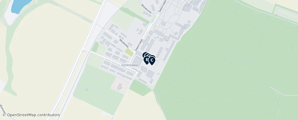 Map of Szreniawa, Greater Poland Voivodeship