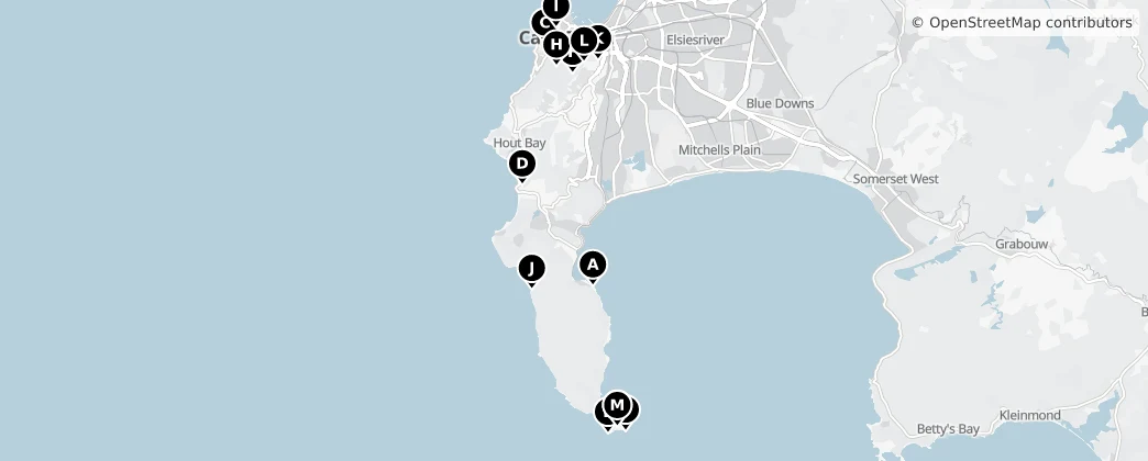 Map of 南非桌山国家公园