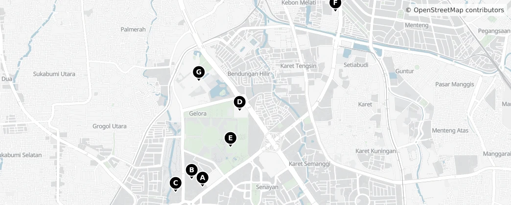Map of Tanah Abang