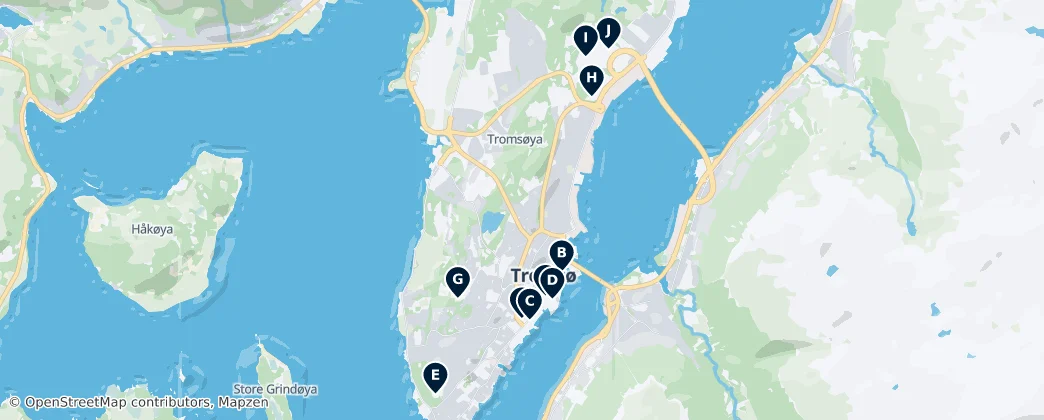 Map of Tromsøya