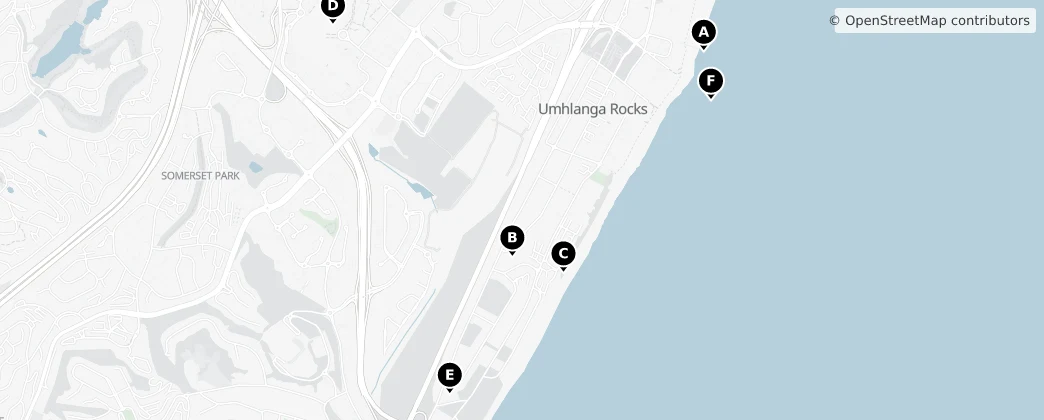 Map of Umhlanga