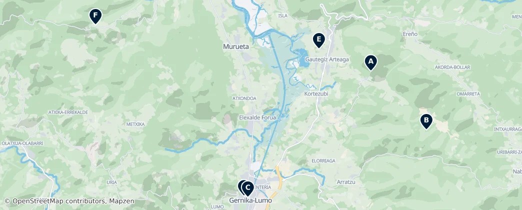 Map of Urdaibaiko biosfera erreserba/Reserva de la Biosfera de Urdaibai