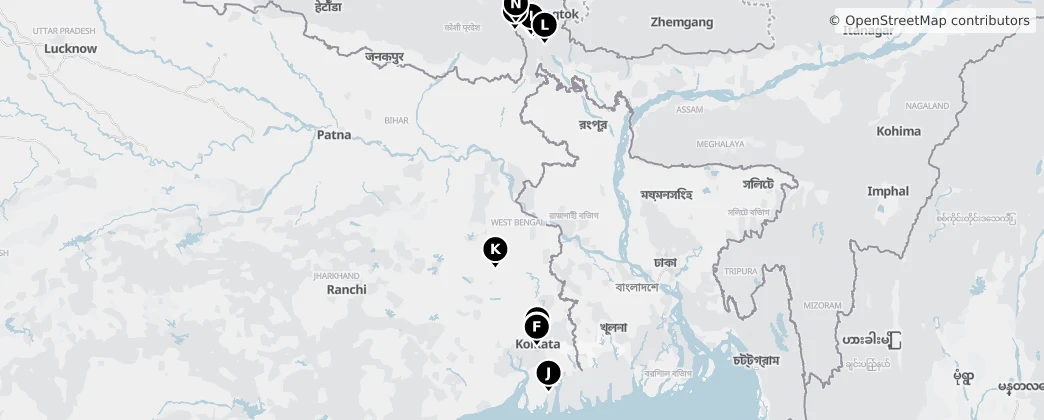 Map of 西孟加拉邦