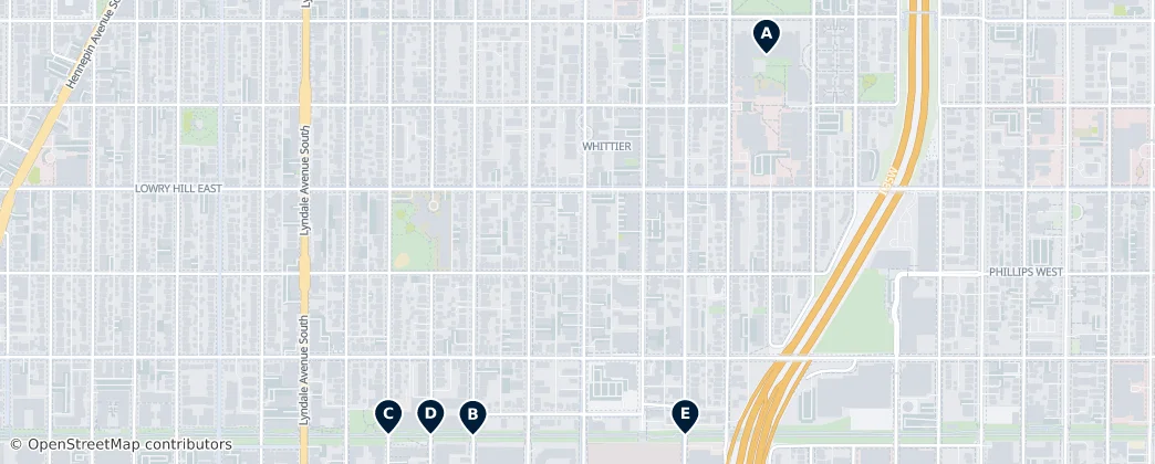 Map of Whittier