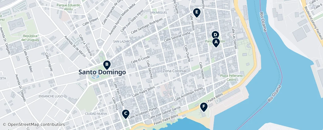 Map of Zona Colonial