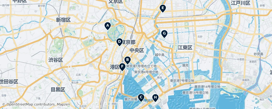 Map of 中央区
