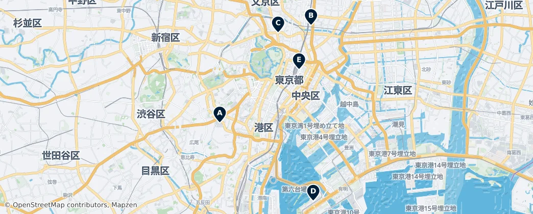 Map of 中央区