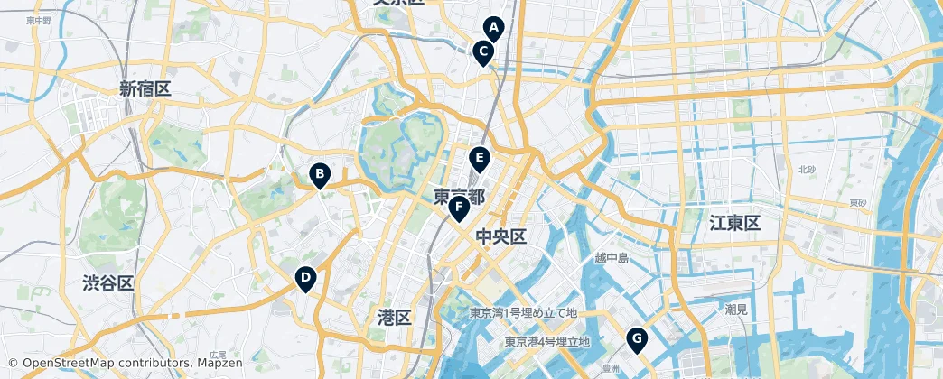 Map of 中央区