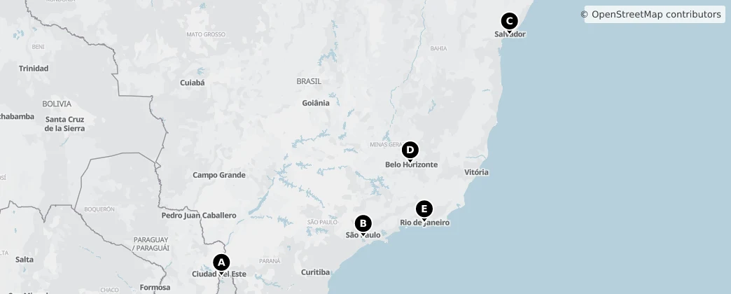 Map of Brazil