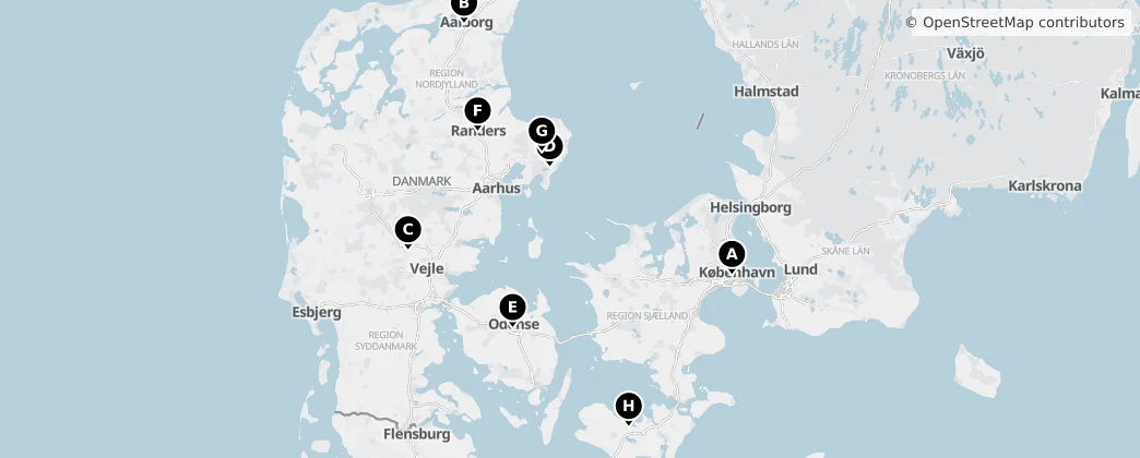 Map of Denmark