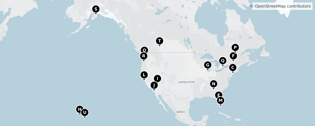 Map of North America