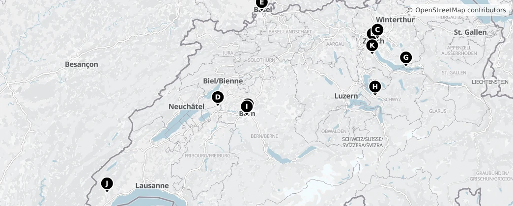 Map of Switzerland